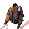 Stylish Black Men's Leather Motorcycle Jacket for Autumn and Spring