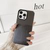 The new model is suitable for iPhone16PRO mobile phone case, smooth matte corrugated second-generation iphone15 color mobile phone case.