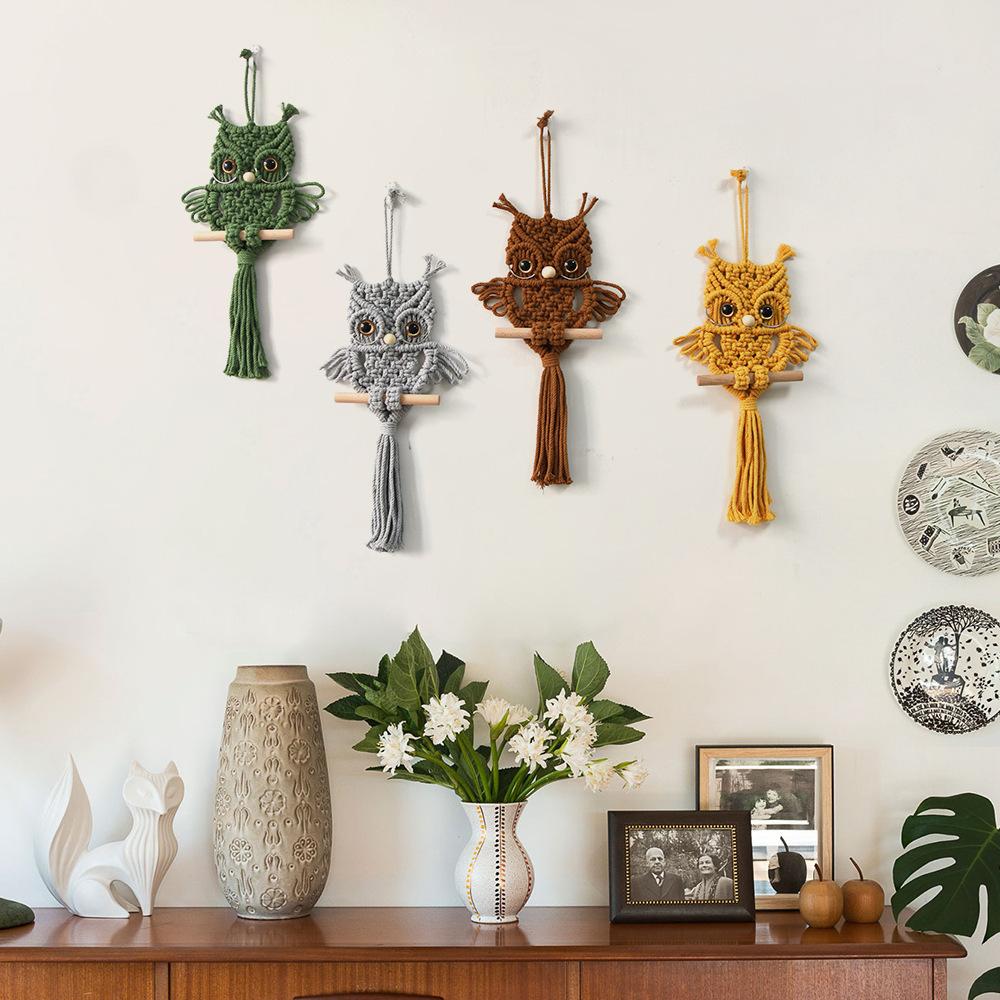 1pc Owl Pendant Handwoven Tapestry Bohemian Home Decor Room Wall Decor Suitable As a Gift for Friends and Family