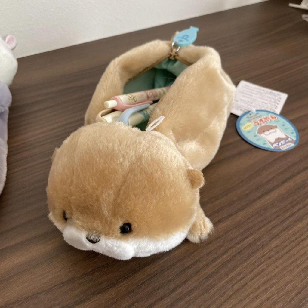 2024 Sea Otter Plush Pencil Case: Cute, High-End, Stylish & Functional Animal Storage Bag