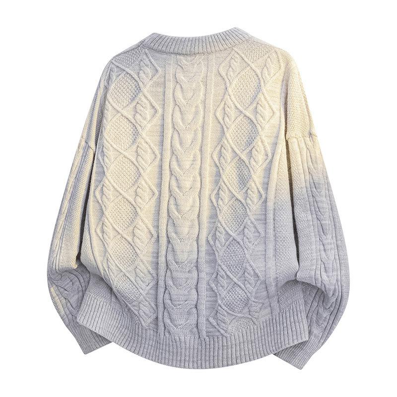 Pullovers Long Sleeves Sweaters Unisex Sweater Paragraph Round Neck Diamond Plaid Knitted Bottoming Shirt Autumn Winter Loose Casual Warm Wool Tops