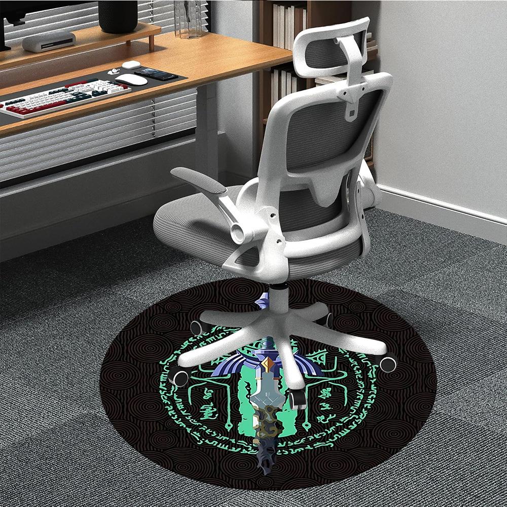 

Legend of Zelda Office Round Area Rug, Indoor Mat Suitable For Office,Bedroom Living Room Home Decor, Room Deco a0908172 80cm by 80cm