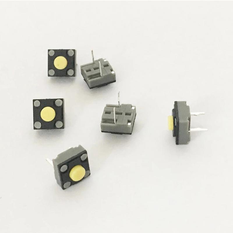 2Pcs 6x6x4.3mm Square Mouse Micro Switch for Consumer Electronics Medical Testing Computers Servers Mouse Micro Buttons