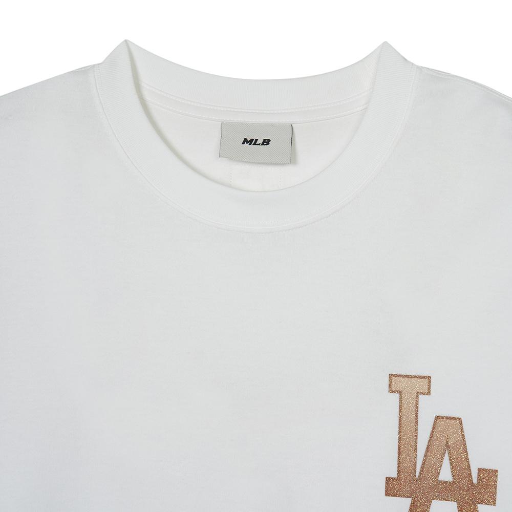 New MLB Los Angeles Dodgers T Shirt Unisex Ecru 3ATSO0143-07WHS
