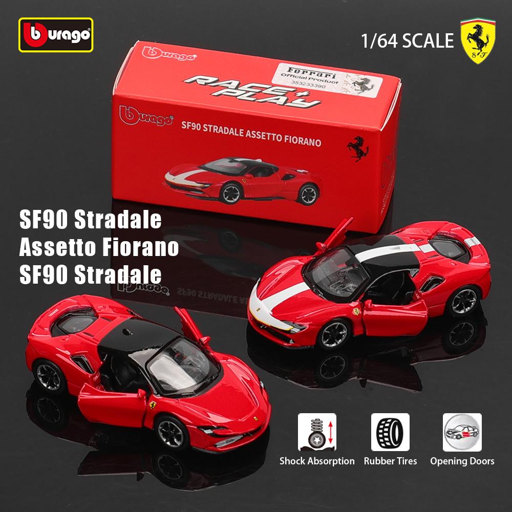 ABAQ1 Bburago 1:64 genuine Ferrari SF90 SP1 458 ENZO F40 F12TDF SF90 car model series children's Christmas boy gift toys
