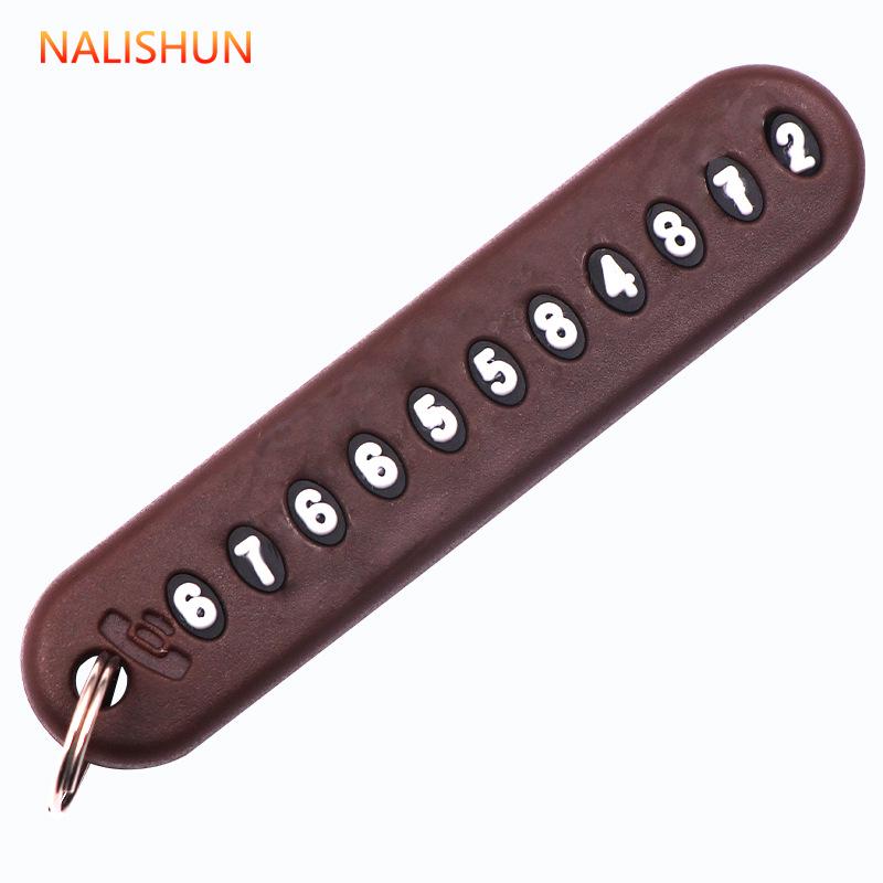 Engraved Keychain Anti-Lost Tag for Phone Number - Unisex Car Key Pendant Ring