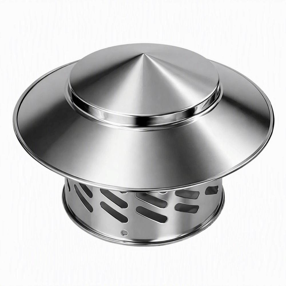 Weatherproof Rain Cover Stainless Steel Cone Top Chimney Cap Durable Chimney Cap Rain Protection