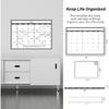 Large Dry Erase Calendar for Wall, Undated 1 Month Wall Calendar, 40" x 28" Erasable & Reble Laminated Calendar, 10 Round Stickers, Great Layout Wall