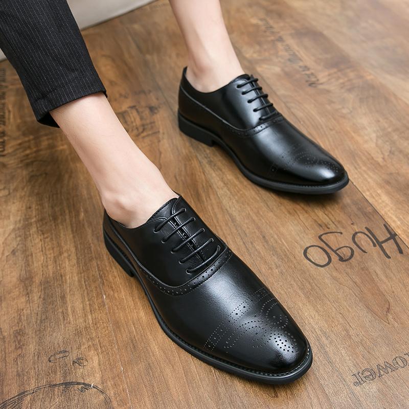 High Quality Men’s Dress Shoes British Style Brogue Shoes Male Classic Social Business Leathers Shoes For Men Trend Formal Shoe