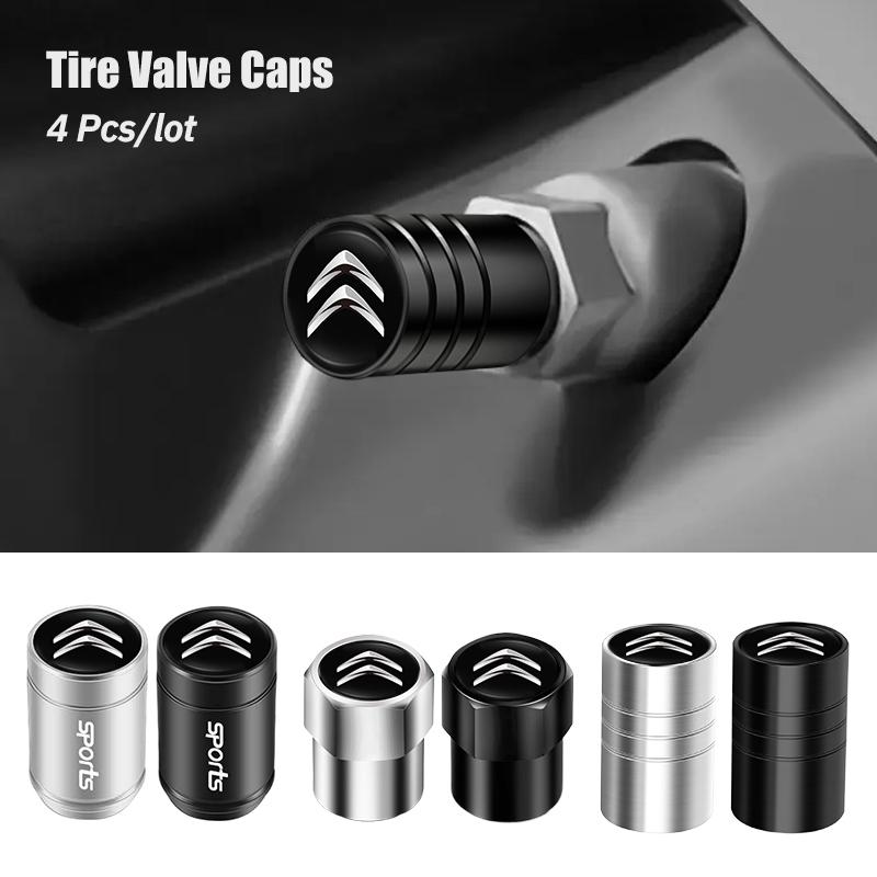 Aluminum Alloy Car Tire Valve Stem Caps Wheel Valve Accessories For Citroen C5X e-C4 X e-C3 C4 C3 C5 Berlingo C-Elysee C-Crosser sdcr63