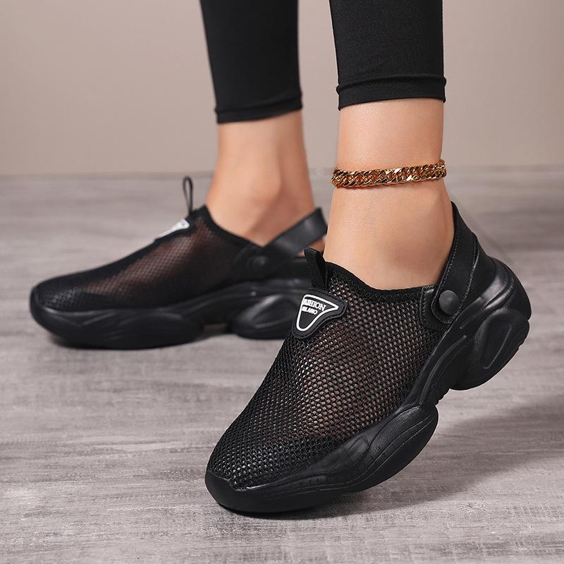 Damen Sommer Mesh Slipper Geschlossene Zehen Leichte Freizeit Sandalen