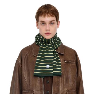 Velsey Stripe Muffler [GREEN]