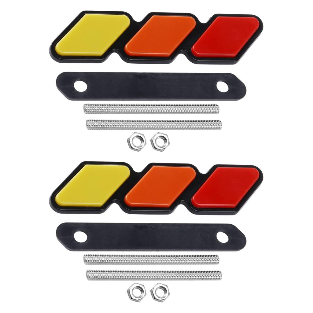 VEMART 2X Tri-Color Front Grille Badge for 4Runner