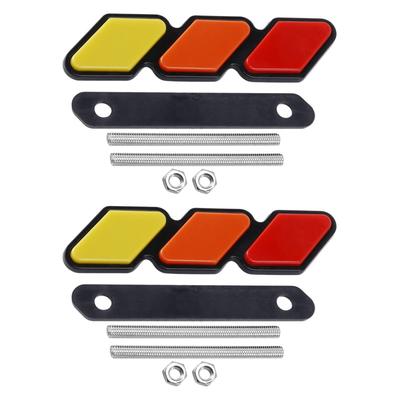 VEMART 2X Tri-Color Front Grille Badge for 4Runner