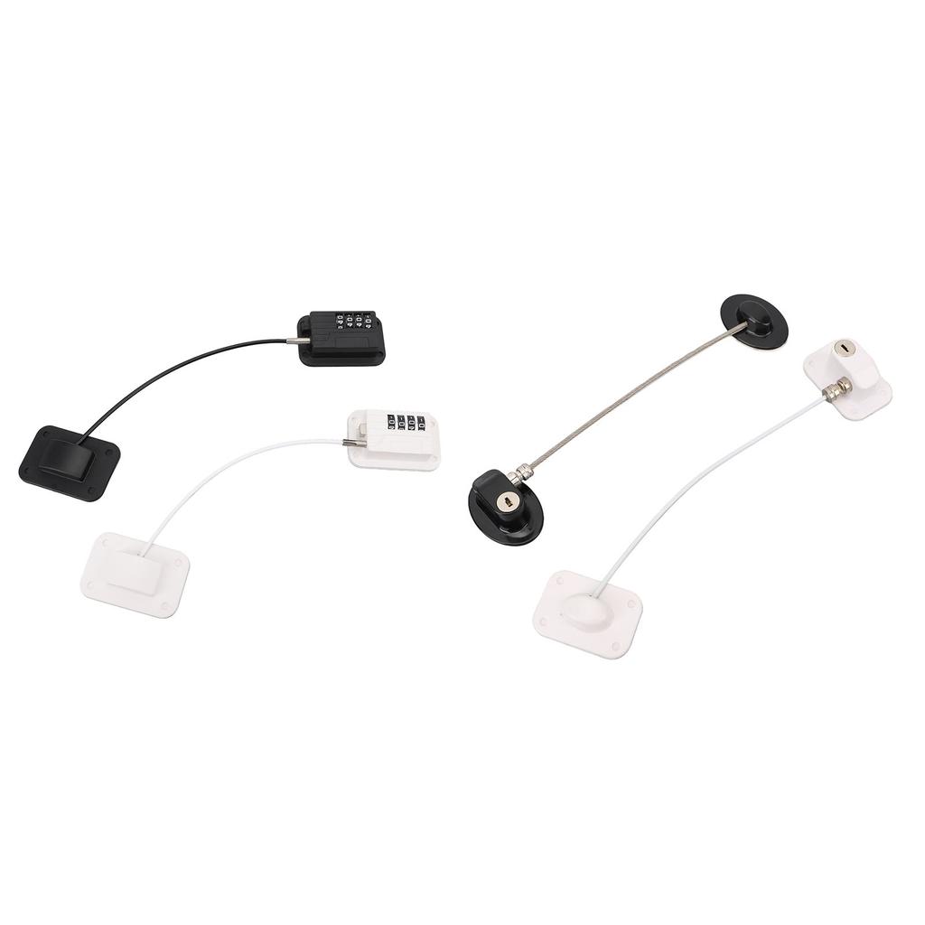 2PCS Set Refrigerator Lock Strong Adhesive Hole Free ABS Fridge Door Child Proof Lock for Cabinet