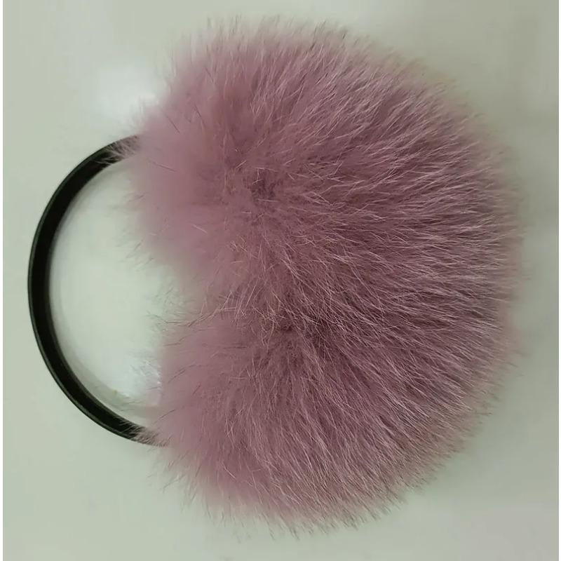 Natural Raccoon Fur Winter Big Earmuffs Women Oversize Korea Fashion Warm Real Fur Earcaps Thick Big Size Ear Cover