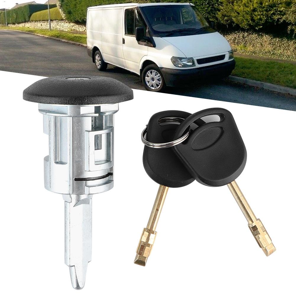 Car Front Right Door Lock Barrel with 2 Keys Fit for Ford Transit MK6 2000‑2016