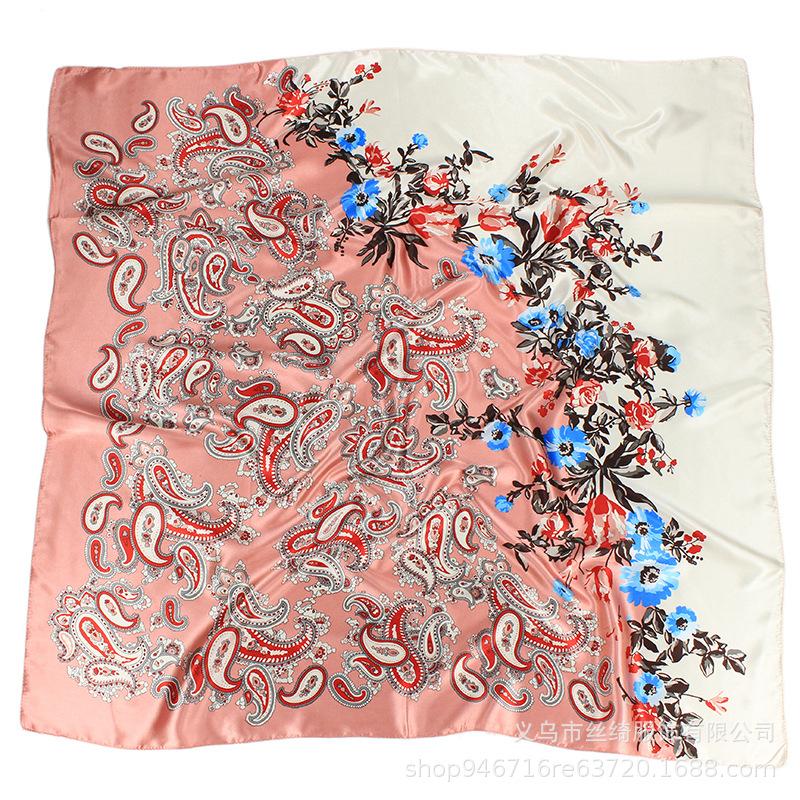 

Высококачественные роскошные шелковые шарфы, повязка на голову, шарфы, шейный шарф для женщин, шелковый шарф с цепочкой, женская декоративная шаль 90*90cm