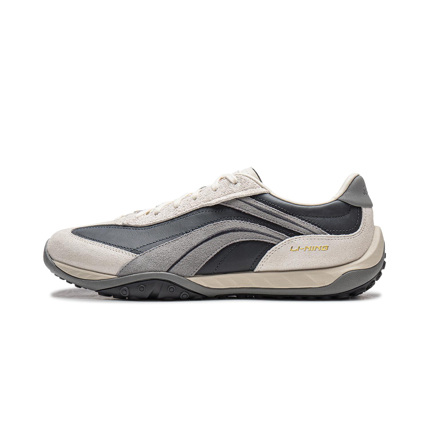 Li Ning Film Stream Low top Casual Shoes Unisex Beige Gray AGCW002-2 36