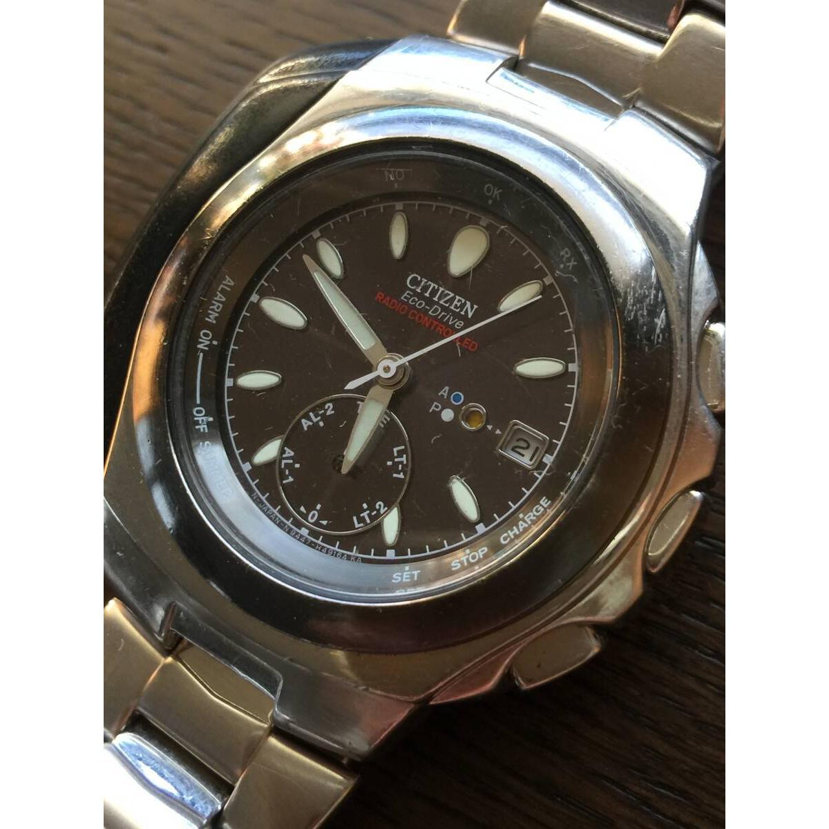 Rare black bezel Ver. CITIZEN Radio & Eco Drive (Solar) 9447-H27945 TA. Eco-Drive Radio Controlled