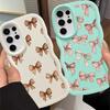 Soft Phone Cover Case for Samsung Galaxy S20 FE S21 A26 A25 S24 S25 S23 Plus S22 Ultra A54 A24 A35 A55 A34 A36 Pink Bow