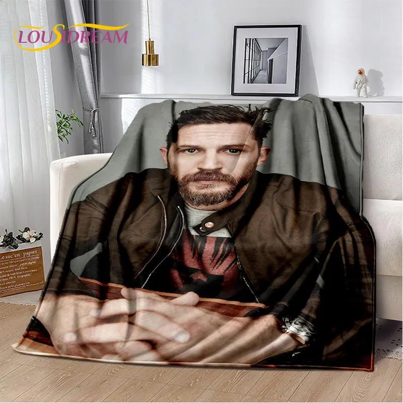 3D Printing Tom Hardy Actor Star Soft Plush Blanket,Flannel Blanket Throw Blanket for Living Room Bedroom Bed Sofa Picnic Cover
