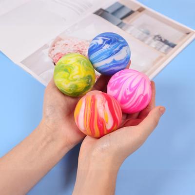6cm TPR Soft Gel Squeeze Ball Stress Relief Toy with Marbled Pattern Random Delivery Suitable for Hand Exercise and Fidget Use