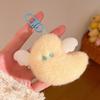 Cartoon Plush Star Pendant Good Luck Star Moon Keychain Key Ring Bag Hanging Charms  Girls