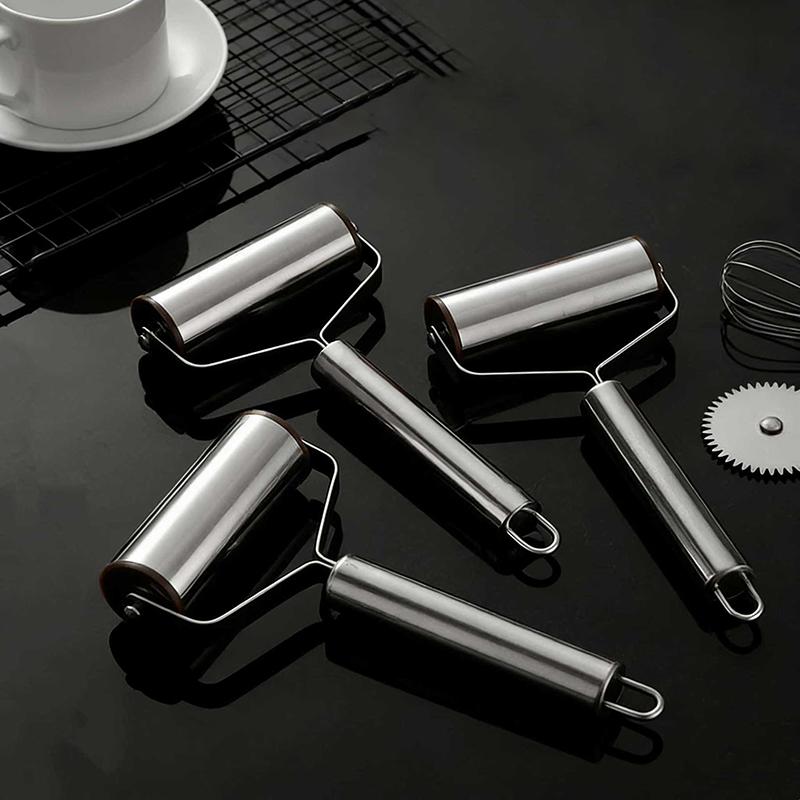 Stainless Steel Double Head Rolling Pin Non-stick Dough Pastry Roller Kitchen Dumplings Machine Noodles Pizza Pies Baking Tools 1