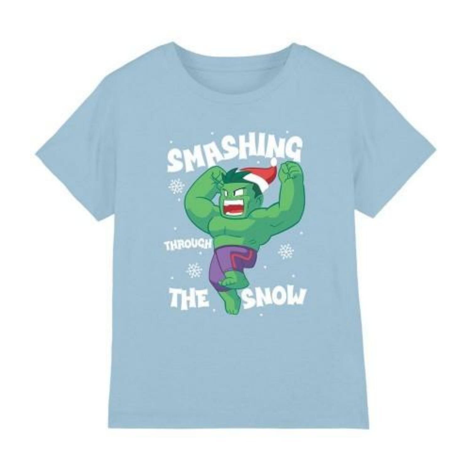 

Hulk Childrens_Kids Smashing Through The Snow T-Shirt S чёрный