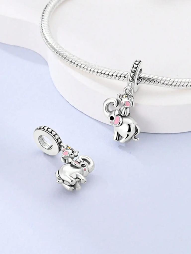 Charms Plata Copper Colors Animals Elephants And Zebras Beads Pendant For Original Bracelet For Women Diy Jewelry Love Gift