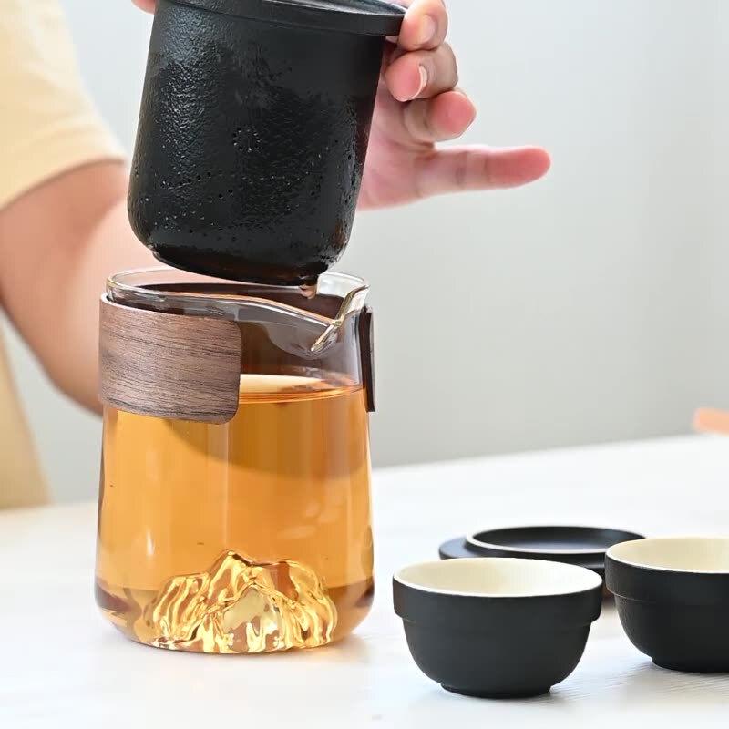 Zhi Shi Portable Ceramic Travel Tea Set