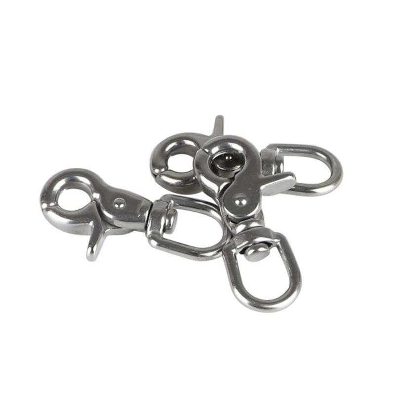 2Pcs Stainless Steel Swivels Clip Scissors Hook Set For Outdoors Gear Fishing And Camping Tool And Corrosions Resistant