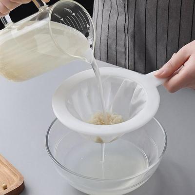 Strecurătoare fine din nailon cu mâner pentru filtru de cafea din lapte de soia pentru suc