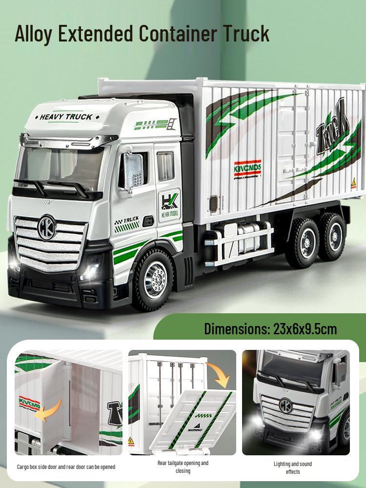 Children s Alloy Container Transport Truck Toy