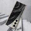 Luxury Painted Glass Plating Case for Samsung Galaxy Z Fold 5 6 7 Front Screen Glass Protective Cover for Galaxy Z Fold7 Case