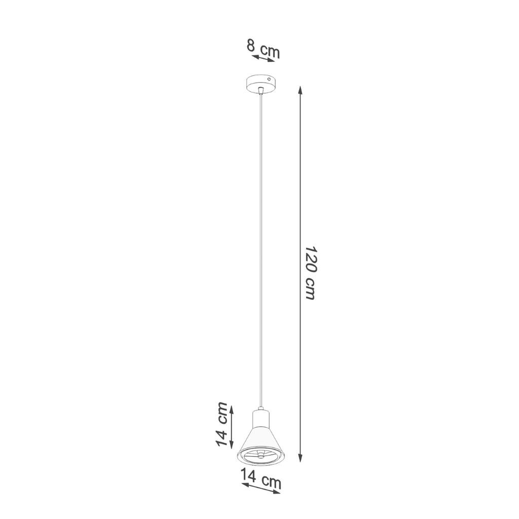 Lampa Wisząca Taleja 1 Gu10 Es111 Biały Sollux Sl.0987