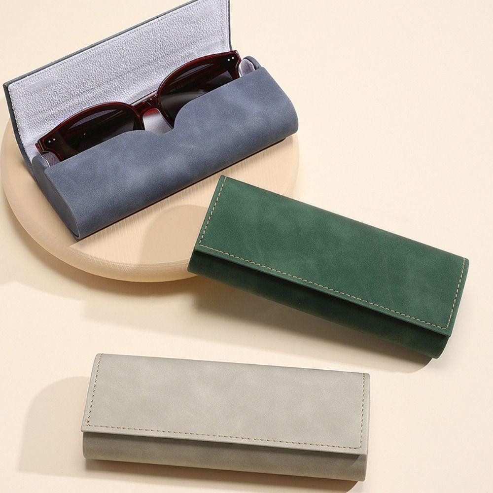 Leather Glasses Bag Large Capacity Sunglasses Protective Case Portable Eyewears Storage Box Work