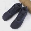Men's Winter Waterproof Non-Slip Mid-Tube Snow Boots with Thick Velvet Lining