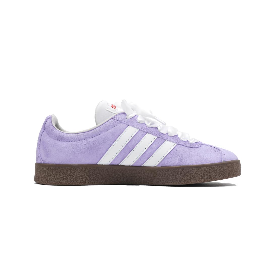 adidas VL COURT 2.0 Abrasion Resistant Low Top Skateboard Shoes Unisex Purple HQ1802(Team1166-)