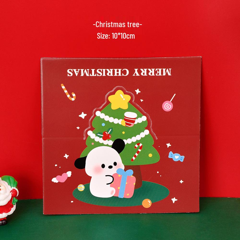 

Очаровательная 3D рождественская мультяшная открытка для упаковки подарков 10*10cm