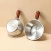 1 Stück Edelstahl-Öltopf Holz Mini-Suppentöpfe Milchtopf Verdickt Kleine Saucepfanne Kochwerkzeuge Küchenzubehör
