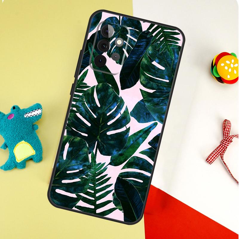 Tropical Monstera Leaves For Samsung Galaxy A05 A06 A16 A54 A34 A14 A55 A35 A15 A53 A33 A13 A22 A32 A52 Phone Case
