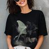 Black Lily Butterfly Shirt, Skeleton Bouquet Tee, Dark Romantic Floral T-Shirt
