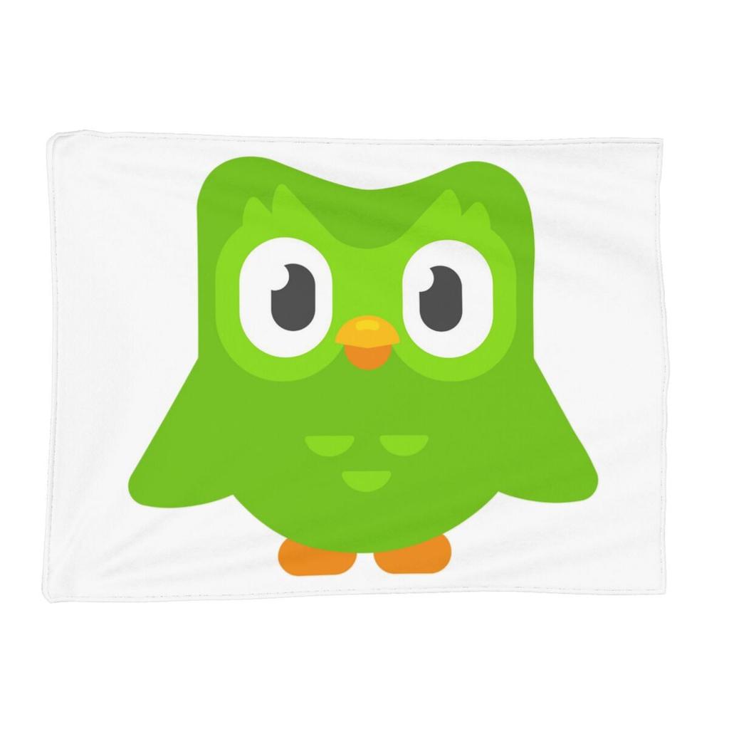 Duolingo Owl Duo Blanket Soft Warm Flannel Throw Blanket Bedding for Bed Living Room Picnic Travel Home Sofa