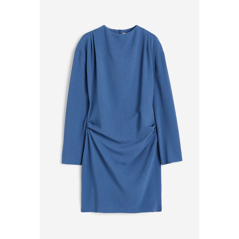 

HM Women s Clothing Dress Autumn Pendant Soft Comfort and Casual Long Sleeves Slim Fit Skirt 1198523 Pigeon blue 155/80A