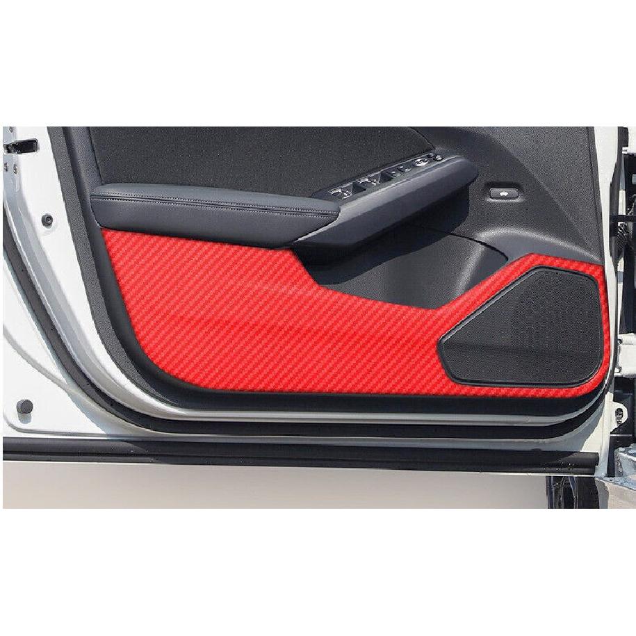 For Honda Civic 2022~2024 Red Carbon Fiber Sticker Car Door Anti Kick Panel Trim