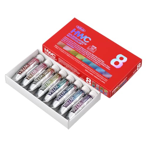 Holbein Transparentne Akwarele Kolory Metaliczne 5ml W798 Chroma Pearl Zestaw 8 Kolorów 12798