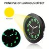 43mm Luminous Car Dashboard Clock - Waterproof Digital Display with Stick-On/Air Vent Mount for Auto