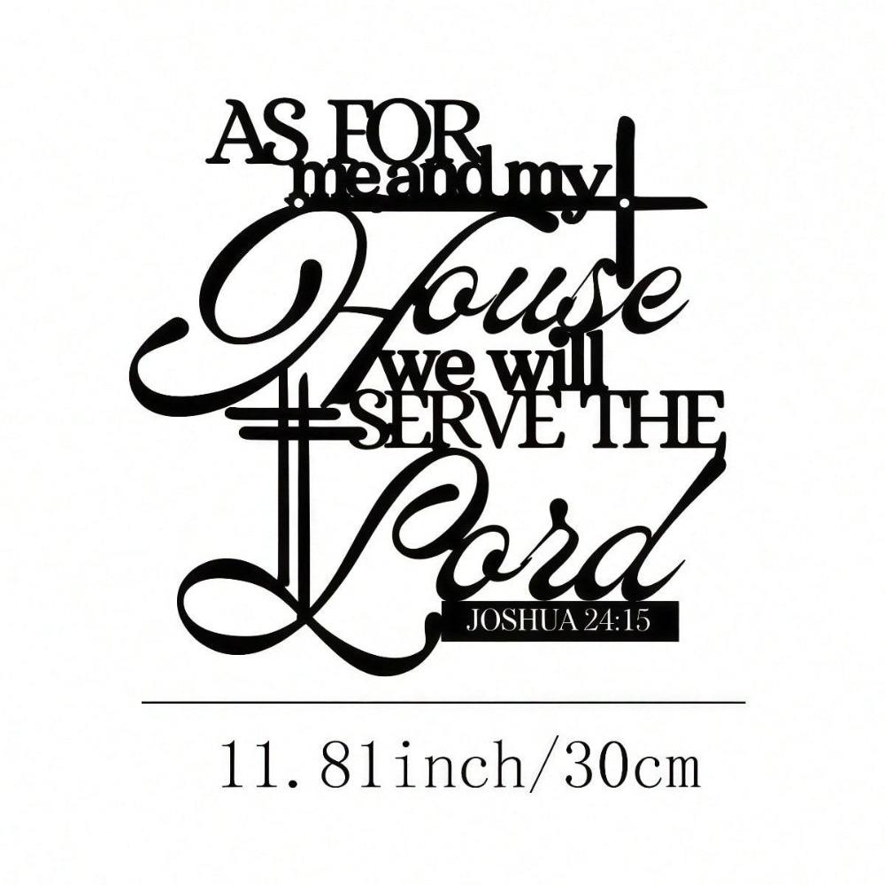 

Premium Joshua 24 15 Metal Wall Art Christian Home Decor 11.8 Inch Indoor Outdoor Gift різнокольоровий
